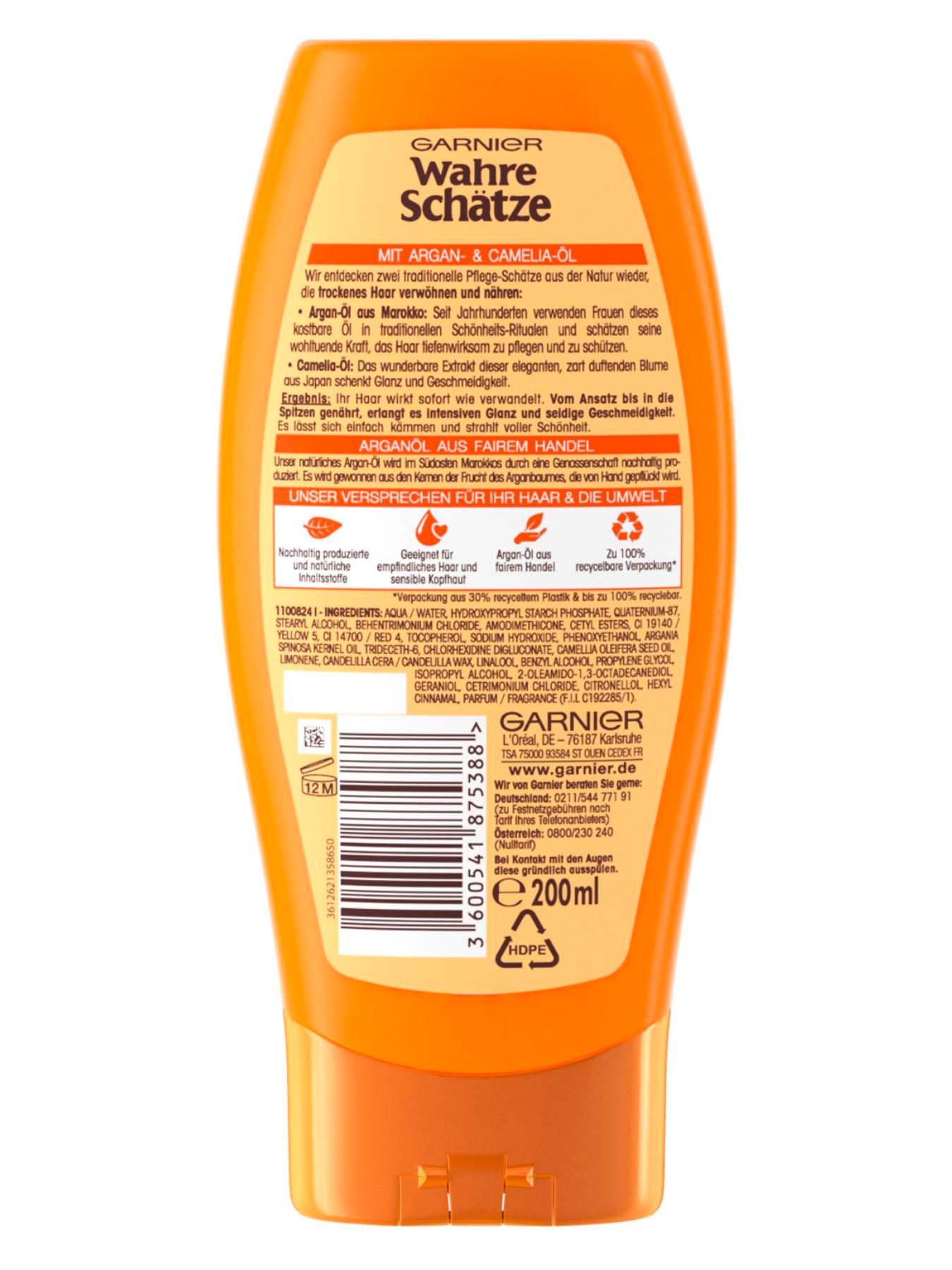 Pflegende_Spuelung-Wahre-Schaetze-Argan-Camelia_Oel-200ml-Rueckseite-Garnier-De-gross